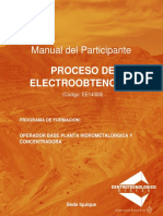 Manual Proceso de Electroobtencion