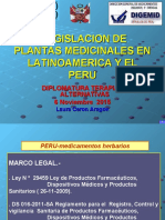 Regulacion Plantas Medicinales en LA y Peru Diplomatura UNMSM 2015[1]