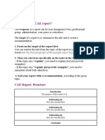 REPORT Format CAE