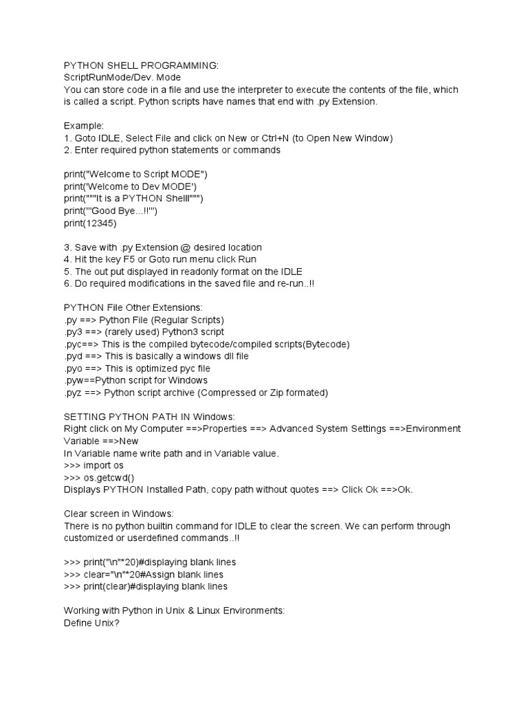 Python Shell Programming | Download Free PDF | Boolean Data Type | Data ...