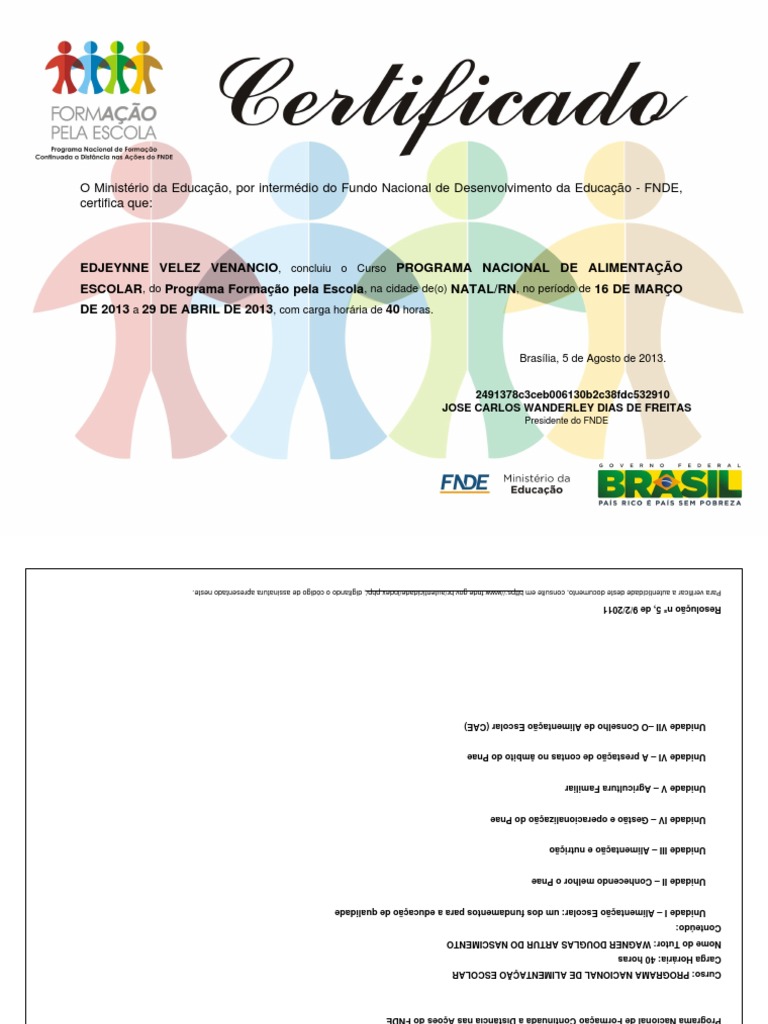 Certificado 1 em PDF | PDF | Bem-estar