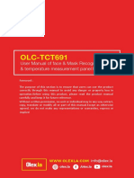 OLC-TCT691: User Manual of Face & Mask Recognition & Temperature Measurement Panel Machine