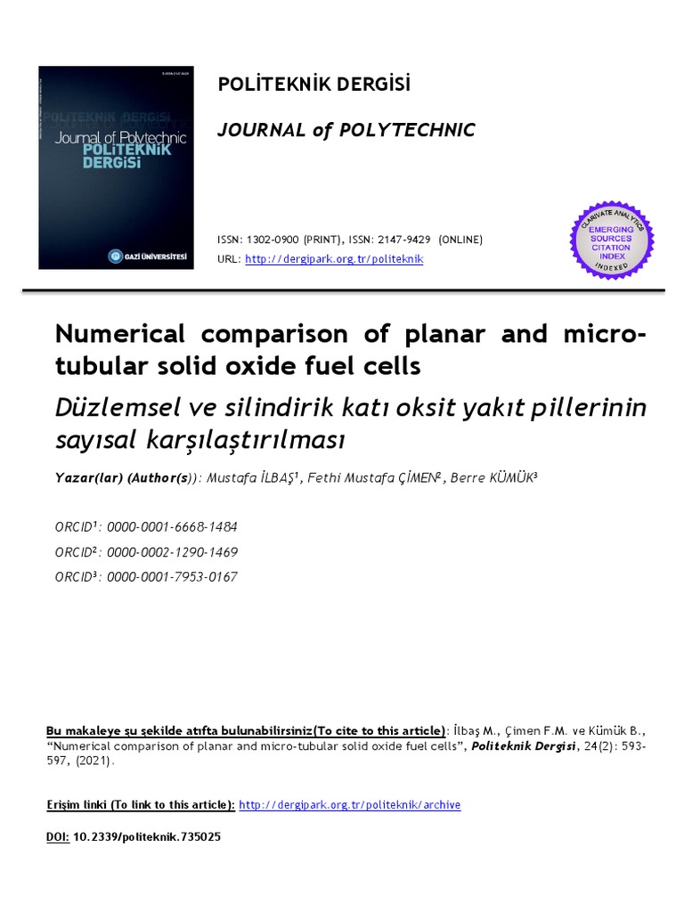 Numerical Comparison of Planar and Micro-Tubular Solid Oxide Fuel Cells ...