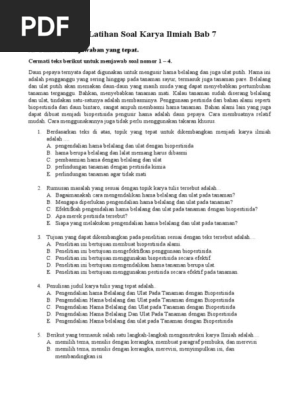 Latihan Soal Karya Ilmiah