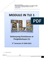 Module in Tle 1: Edukasyong Pantahanan at Pangkabuhayan