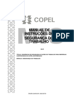 MIS 00.03 - EXIGÊNCIAS DE SEGURANÇA E SAÚDE DO TRABALHO PARA CONTRATADAS DA COPEL DIS v4.1 APD 390421