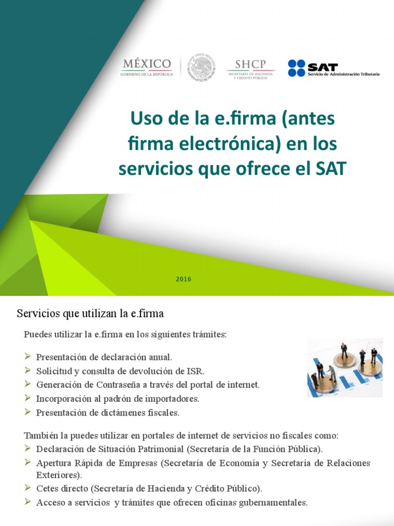 Guía para el uso de la firma electrónica (e.firma) en los servicios del ...