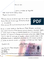 Derecho de petición Redención de Pena José Benancio Prada Velasquez