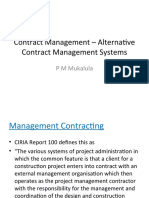 LEC 4 - Contract Management - Alternative Contract Management Systems