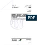 NBR 16292 de 05.2014 - Ensaios não destrutivos — Termografia — Medição e compensação da temperatura aparente refl etida utilizando câmeras termográficas