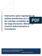Instructivo para Regulación de Saldos Pendientes Por Conciliar de Cuentas Contables de Bienes de Larga Duración Bienes de Control Administrativo e Inventarios 27