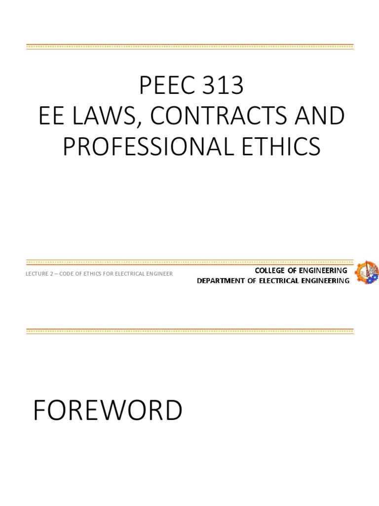 Code of Ethics for Electrical Engineers | PDF | Engineer | Employment