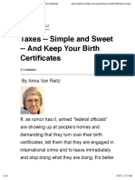 Taxes -- Simple and Sweet -- And Keep Your Birth Certificates