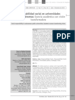 Responsabilidad Social en Universidades Públicas Autónomas: Esencia Académica Con Visión