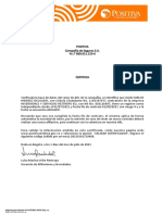 Certificado afiliación ARL Juan Carlos Méndez