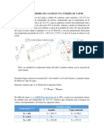 Ejercicio. Pérdida de Calor en Una Tubería de Vapor