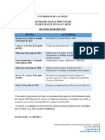 Calendario de Admisiones Iis 2021 06 11