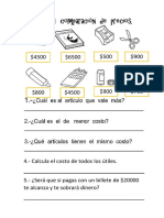 Actividad Matemática. Calcula Utiles Escolares