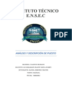 Instituto Técnico E.N.S.E.C: Análisis Y Descripción de Puesto