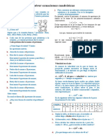 Resolver ecuaciones cuadráticas