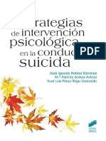 Estrategias de Intervención Psicológica en La Conducta Suicida
