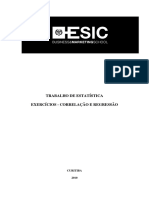 Trabalho de Estatística - Correlação e Regressão