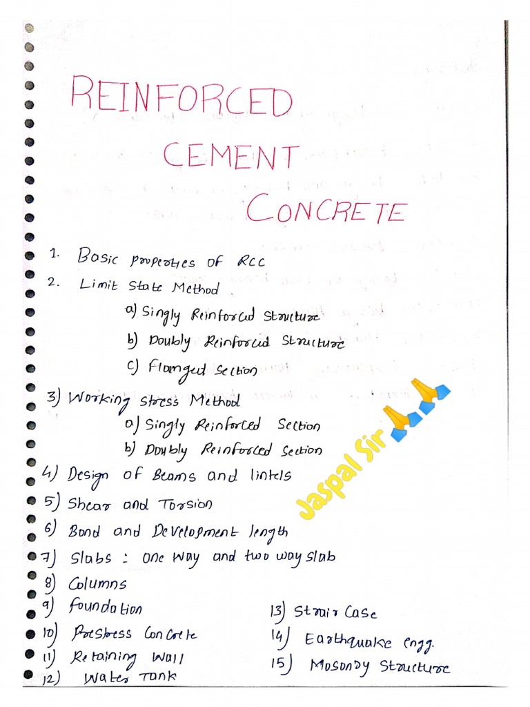 RCC Notes by Jaspal Sir | PDF