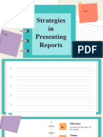 Strategies in Presenting Reports