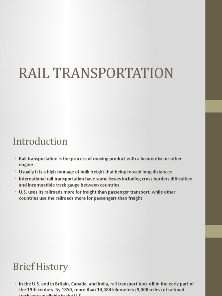 Rail Freight: A Global Overview | PDF | Intermodal Freight Transport ...
