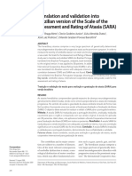 Translation and Validation Into Brazilian Version of The Scale of The Assessment and Rating of Ataxia (SARA)