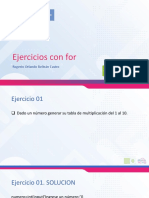 Ejercicios For