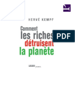 Hervé Kempf - Comment Les Riches Détruisent La Planète