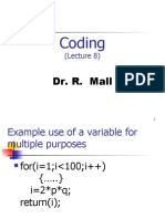 Coding Lecture 8 - Use of Variables and Software Documentation