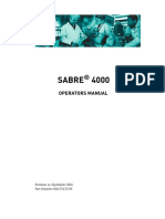 Sabre 4000: Operators Manual