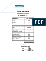 Toallas para Manos: Especificaciones Técnicas