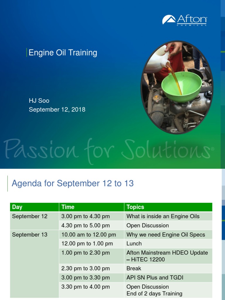 Day 1 1 What Is Inside An Engine Oil To MTS | PDF | Motor Oil | Viscosity