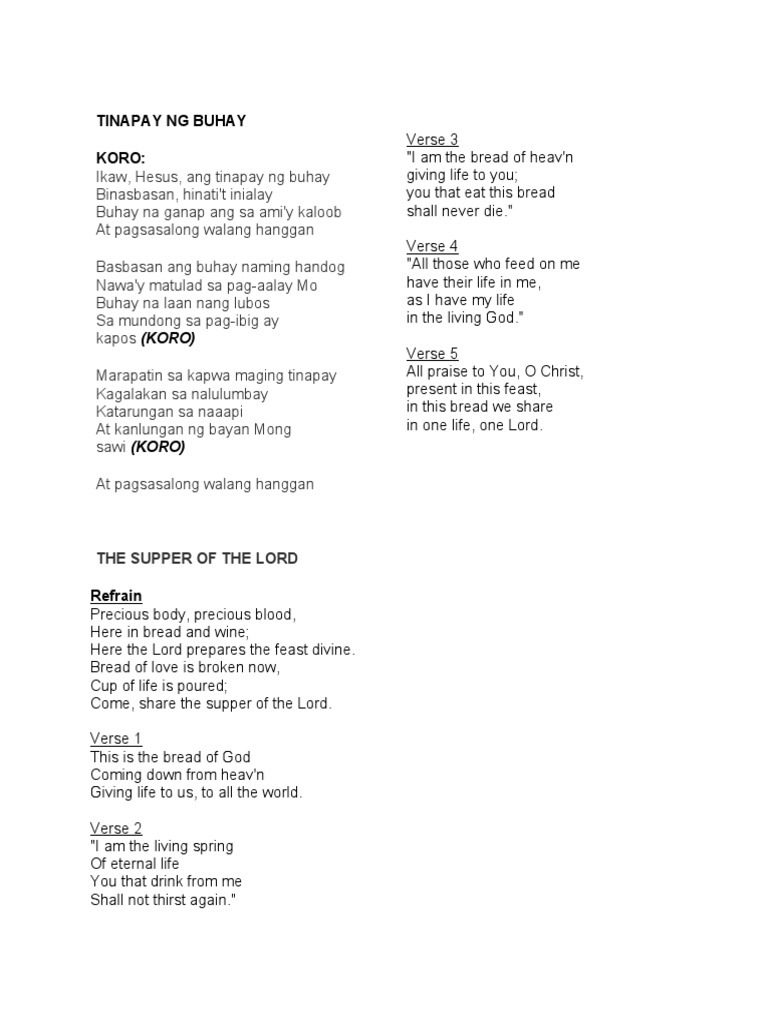 Tinapay NG Buhay PDF