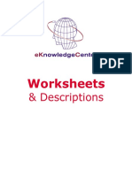 Worksheets: & Descriptions