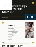 Phương Pháp Luận Và Nghiên Cứu Khoa Học: Nhóm 3 I Kíp 2 Thứ 6 - Cô CHI