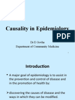 Causality in Epidemiology: DR E Govha Department of Community Medicine