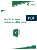 Excel 2016: Basics 1: Navigating and Formatting