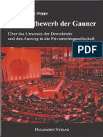 Der Wettbewerb Der Gauner by Hans-Hermann Hoppe