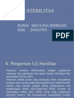 Maulina Indriani (200205303) Uji Sterilitas