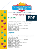 Creative Corners Program Guide - 2018