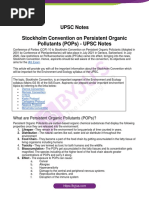 Stockholm Convention 2001 UPSC Notes