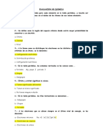 Evaluacion de Quimica - I Trimestre