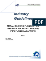 Industry Guidelines: Metal Backing Flanges For Use With Polyethylene (Pe) Pipe Flange Adaptors