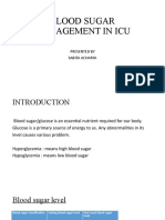 Blood Sugar Management in Icu