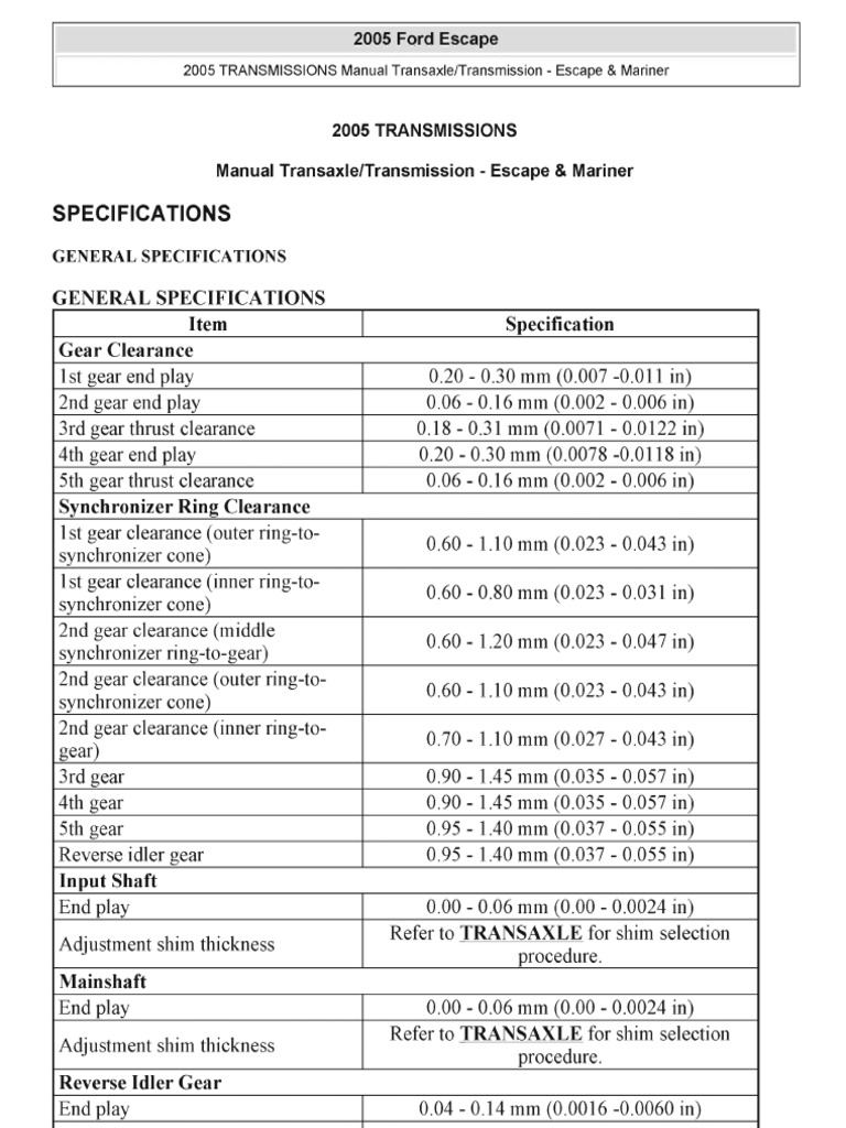 Manual Transmission PDF
