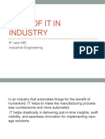 Role of It in Industry: 6 Sem ME Industrial Engineering